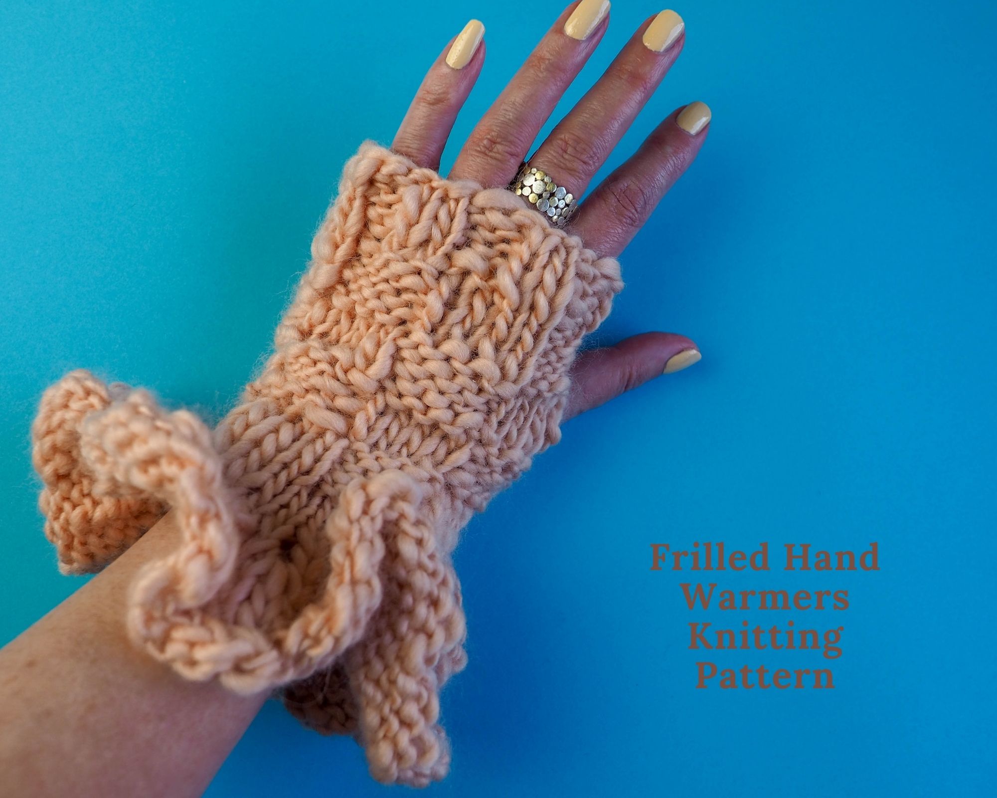 Frilled Hand Warmers Free Knitting Pattern The Knitting Times